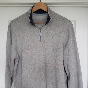 Vineyard Vines Gray 1/2 Zip Pullover - Size Large